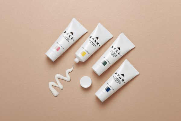 MINI BUT MIGHTY Whether you’re travelling light or looking to make a change to your skincare routine, you can purchase the Afari skincare collection in individual, treat-size minis. 