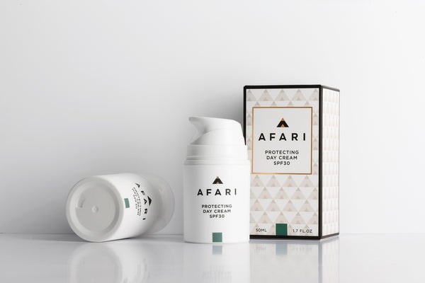 Protecting Day Cream SPF30 - Shop Face online - Afari Skincare South Africa active ingredient, afari, all skin types, clean, color_#AE6659, day cream, skincare, SPF30, sunscreen